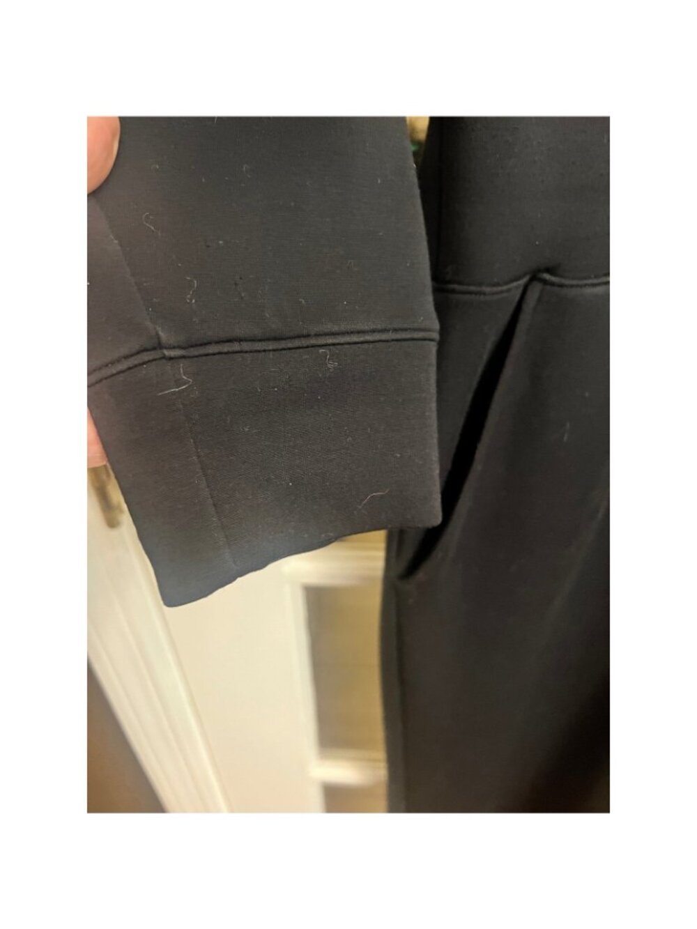 SPANX AIRESSENTIALS Black Full Zip Mock Neck Jumpsuit Women's 1X 1XT. E - Picture 3 of 9